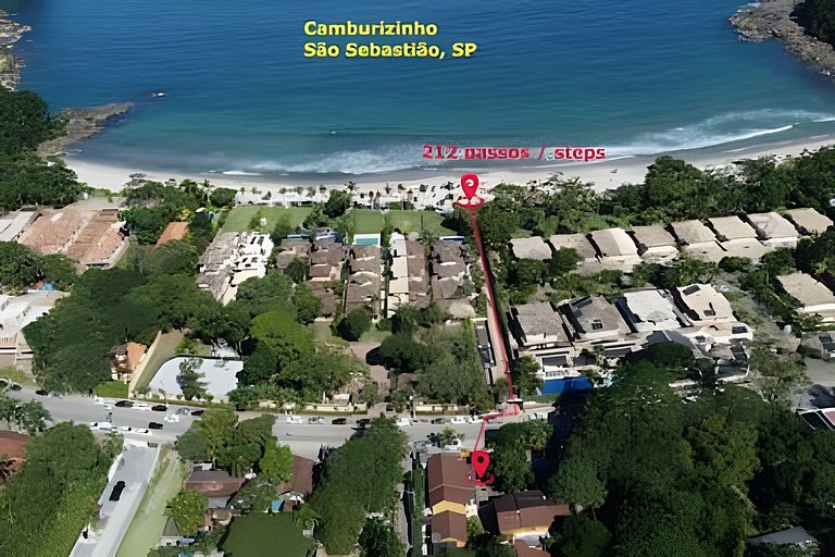 Condomínio com piscina - 80m da praia