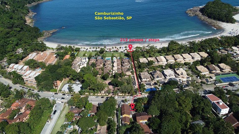 Condomínio com piscina - 80m da praia